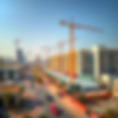 Construction sites in Al Quoz representing future developments