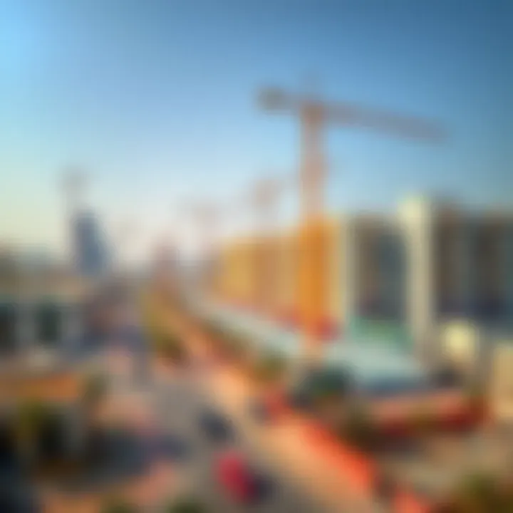 Construction sites in Al Quoz representing future developments