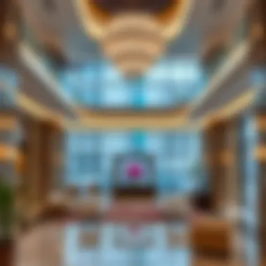 Luxurious interior design of a lobby in Al Wasl Building