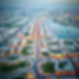 Aerial view of Al Zorah City showcasing innovative urban planning