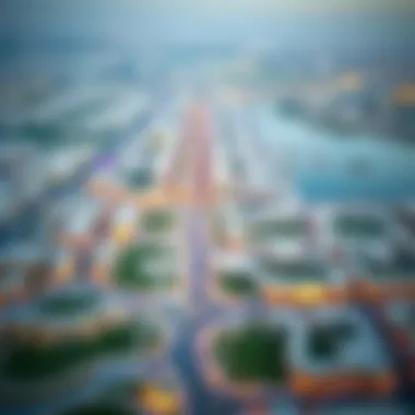 Innovative Urban Planning in Al Zorah City Aerial view of Al Zorah City showcasing innovative urban planning