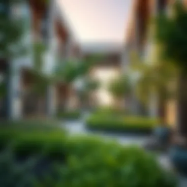 Sustainable Living: Green Spaces in Al Zorah City Lush green spaces integrated into Al Zorah City's architectural design