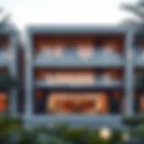Exterior view of the Arada Sales Office showcasing modern architecture