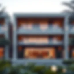 Exterior view of the Arada Sales Office showcasing modern architecture
