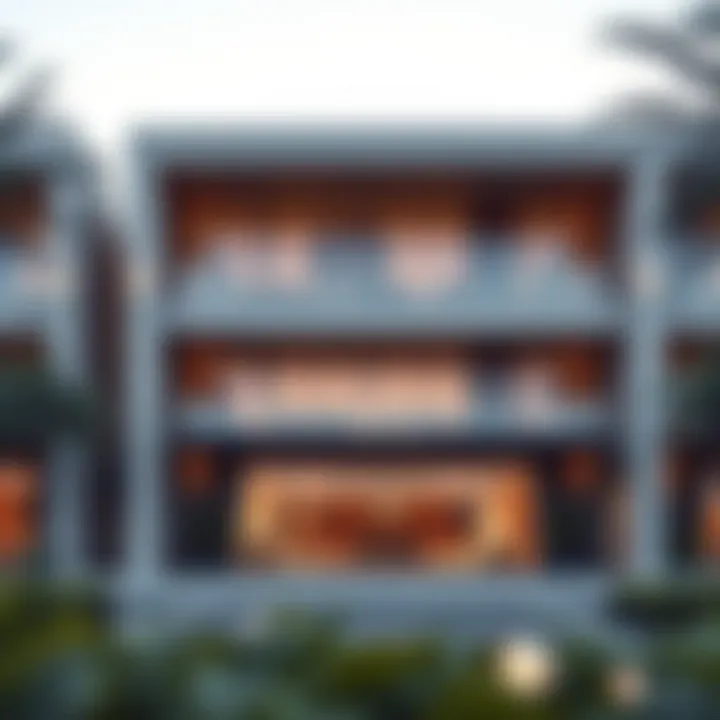 Exterior view of the Arada Sales Office showcasing modern architecture
