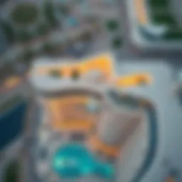 Aerial view of Azalea Masaar showcasing its sleek architecture