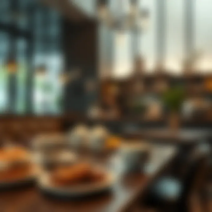 Artisanal Coffee Experience Modern café ambiance with artisanal coffee and gourmet pastries