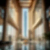 Architectural Elegance of برج الريم Dubai Stunning architectural view of برج الريم Dubai showcasing its modern design