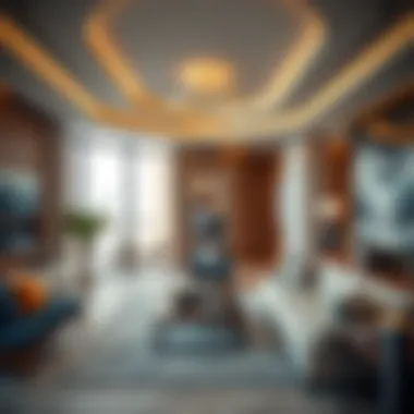 Luxurious interior of a Burj Vista apartment featuring modern furnishings
