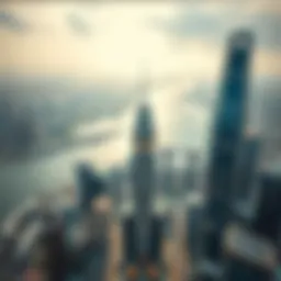 Aerial view showcasing the architectural elegance of Capital Bay Tower