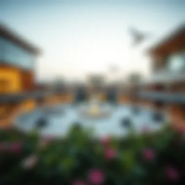 Panoramic View of the Community Center A panoramic view of the community center in Damac Hills 2 showcasing its modern architecture.