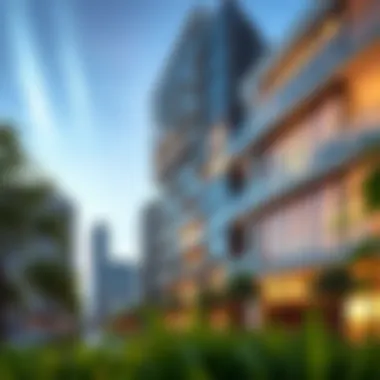 Modern Architectural Design of Creek Edge Tower 1 Architectural view of Creek Edge Tower 1 showcasing modern design