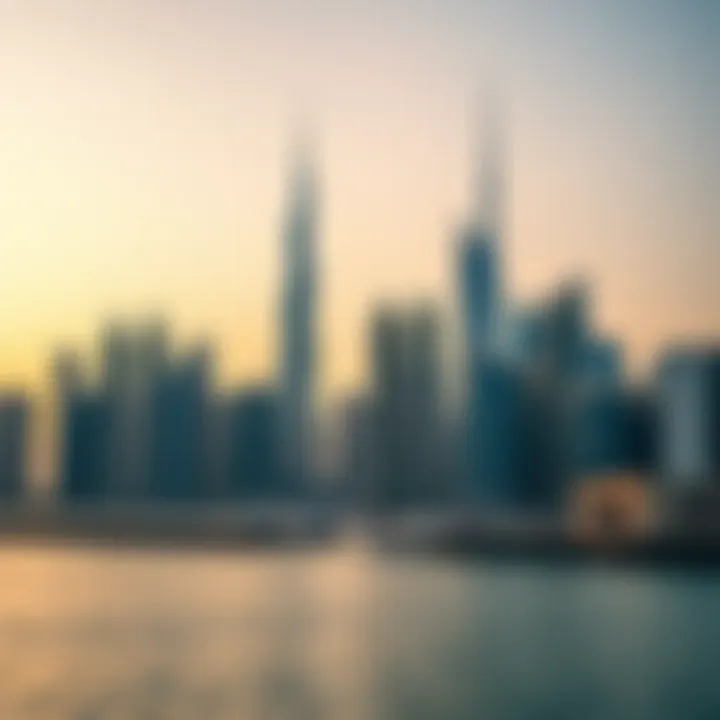 Dubai's Iconic Skyline Iconic skyline of Dubai featuring modern architecture