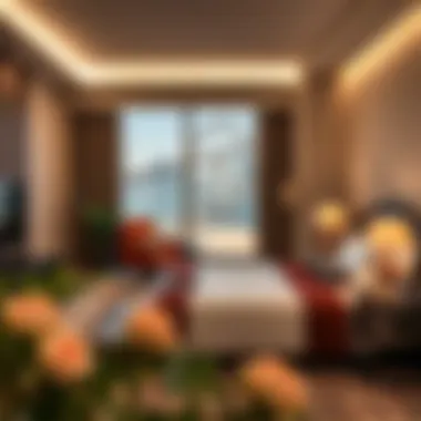 Comfortable Hotel Room Overlooking Dubai Eye Cozy hotel room with a view of Dubai Eye