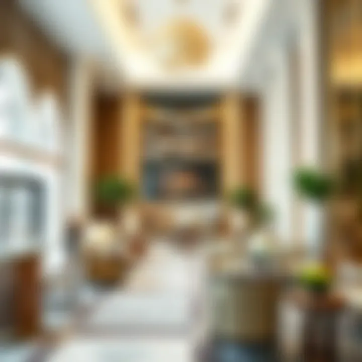 Elegant Hotel Lobby Experience Luxury hotel lobby near Dubai Eye