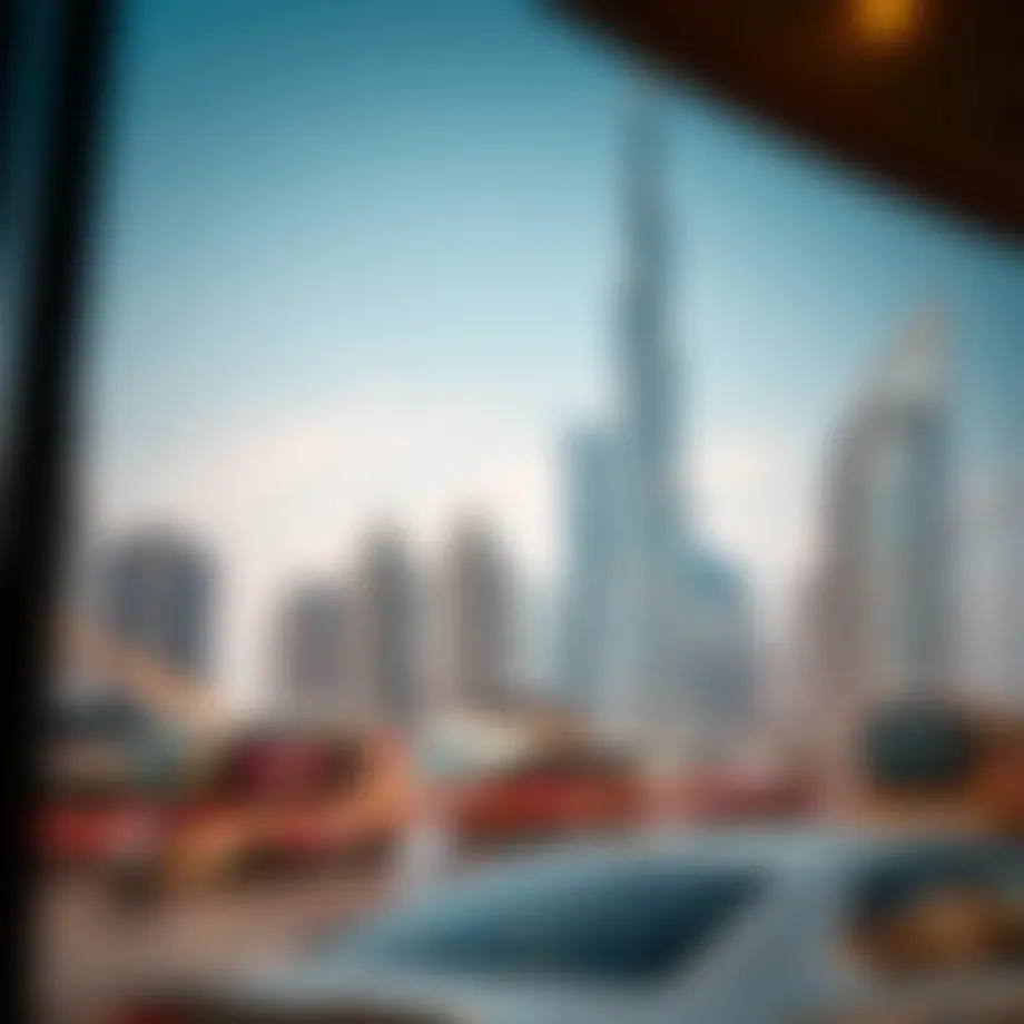 Skyline of Dubai showcasing modern architecture