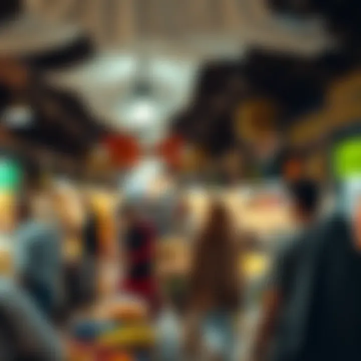 Market Activity in Dubai A bustling market scene during national holidays in Dubai