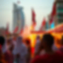 A vibrant celebration during Dubai's national holiday