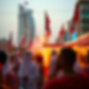 Celebration in Dubai A vibrant celebration during Dubai's national holiday