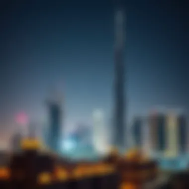 Dubai Skyline Real Estate Stunning skyline view of Dubai showcasing real estate developments