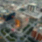 Aerial view of Emirates Post office in Dubai