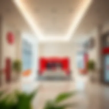 Interior of a modern Emirates Post branch