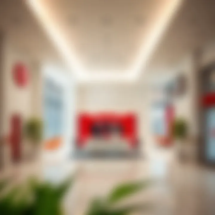 Interior of a modern Emirates Post branch