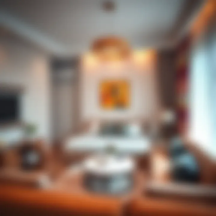 Cozy furnished studio with stylish furniture and amenities