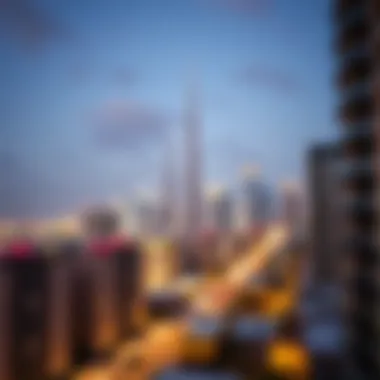 View of Bur Dubai skyline showcasing vibrant city life