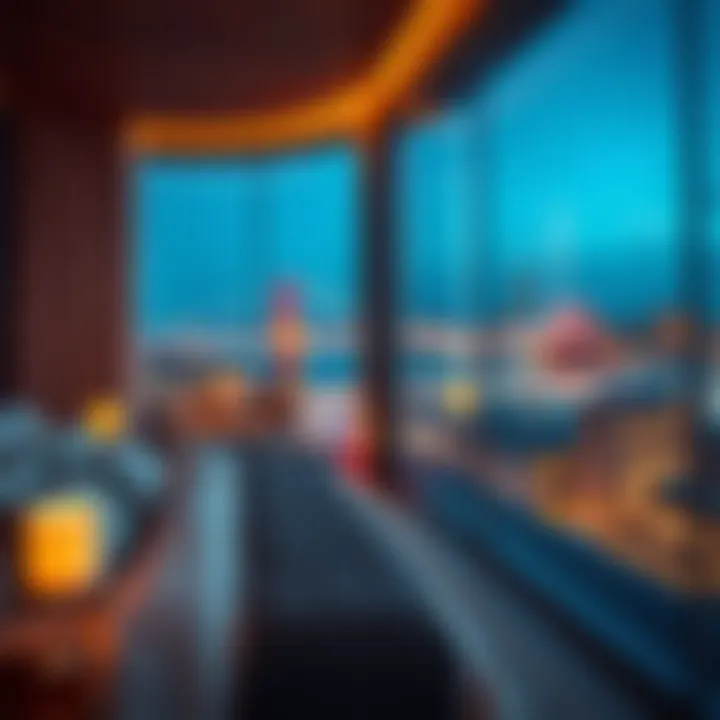 Luxurious Accommodations Overlooking the Bridge Luxurious hotel room with a view of the bridge