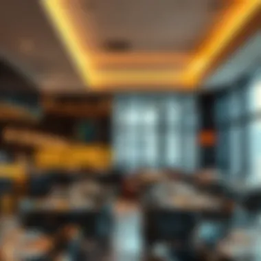 Chic Ambiance of a Modern Eatery Sleek interior design of a modern JBR restaurant