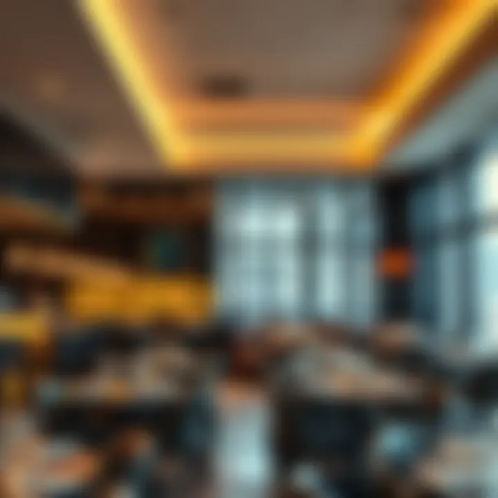 Chic Ambiance of a Modern Eatery Sleek interior design of a modern JBR restaurant