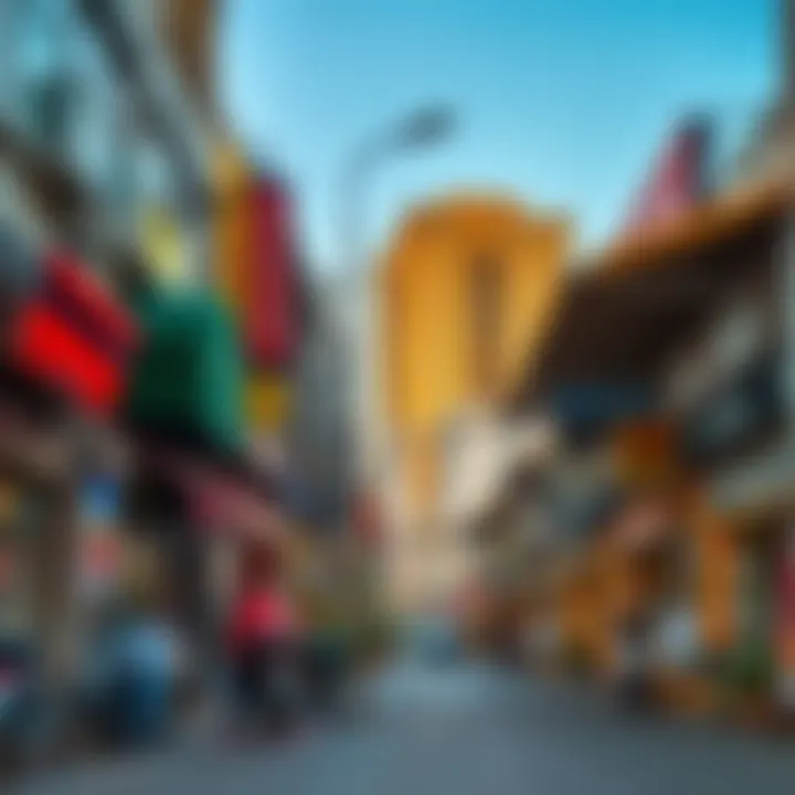 Local Businesses and Shopping in JVC District 14 A bustling shopping area in JVC District 14 with local businesses