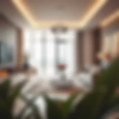 Sophisticated Living Room in La Rosa Floor Plan Elegant living room design in La Rosa