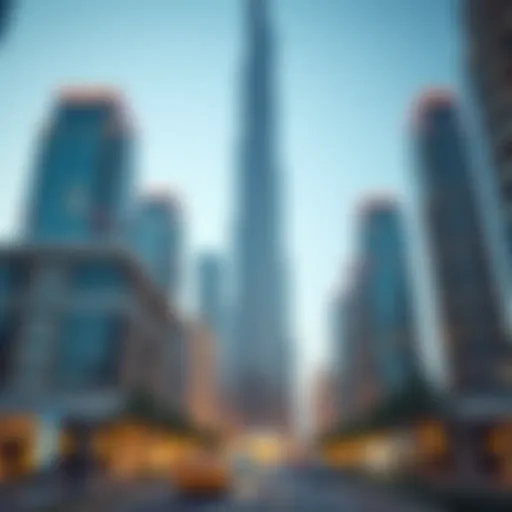 Modern architectural design of a light commercial tower in Dubai