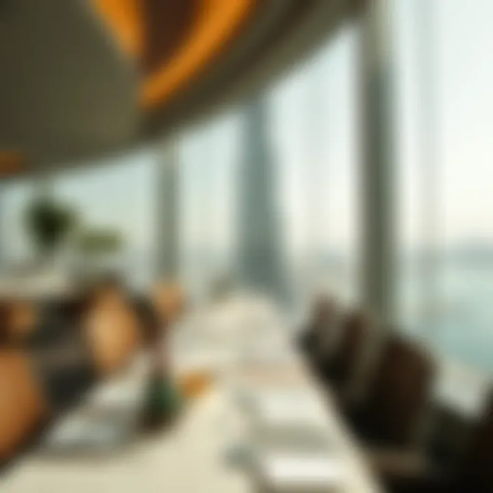 Luxurious dining experience overlooking the Burj Khalifa