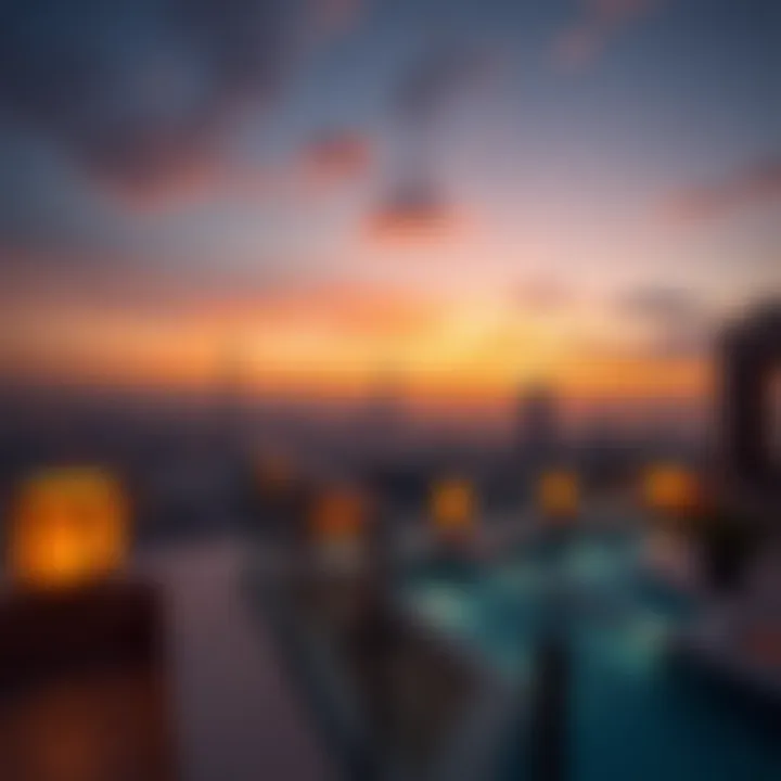 Panoramic view of Mankhool's skyline at sunset