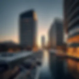 Sleek architectural design of Marina Quays West