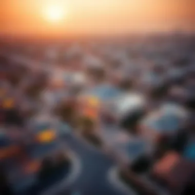Exclusive Neighborhoods in Dubai Aerial view of exclusive neighborhoods in Dubai featuring luxury homes