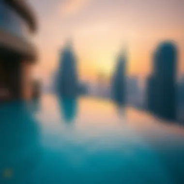Infinity Pool with a View Infinity pool overlooking the skyline of Dubai