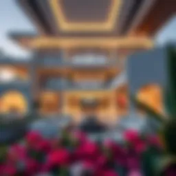 Stunning contemporary architecture of a luxury villa in Dubai