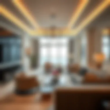 Elegant Interior Design at No.9 Dubai Marina Luxurious interior of a residence at No.9 Dubai Marina