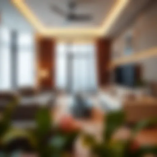 Stylish Living Space in Al Nahda Elegant interior design of a one-bedroom apartment showcasing contemporary furnishings