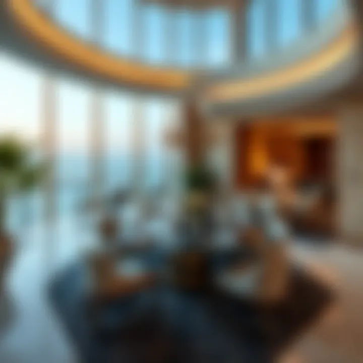 Luxurious Dining Area in Oceana Residence Luxurious dining area in Oceana Residence with stunning views