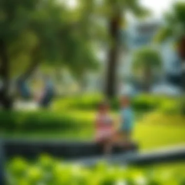 Nurturing Young Minds in Green Environments Children playing in a well-designed park in Dubai