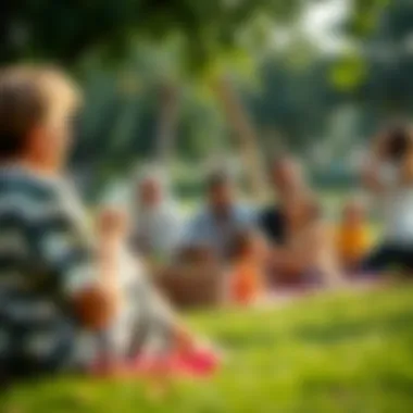 Community Connections in Local Parks Families enjoying a picnic at a Dubai park