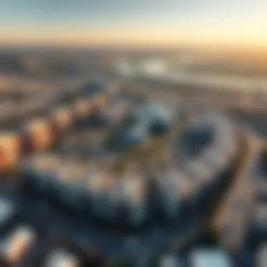 Aerial view of the Petalz by Danube project highlighting its expansive layout