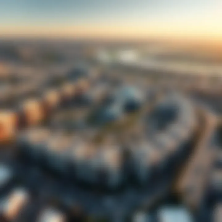 Aerial view of the Petalz by Danube project highlighting its expansive layout