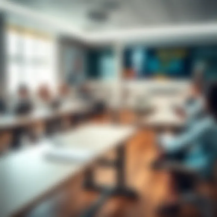 Classroom setting for real estate training