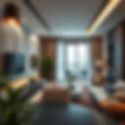 Modern one-bedroom apartment interior design